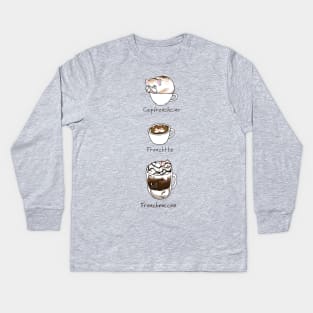 My favorite coffee Frenchie Kids Long Sleeve T-Shirt